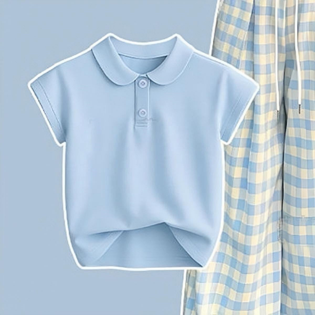 Casual Sporty Summer 2-Piece Girls' Pants Suit, Ages 3-14 | Color: As the Picture | Image 3