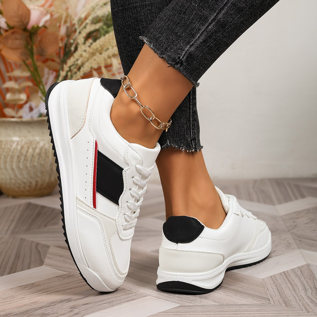 Modern Chic All-Season PU/Artificial Leather/Microfiber Leather Women's Casual Shoes | Color: Red | Image 2