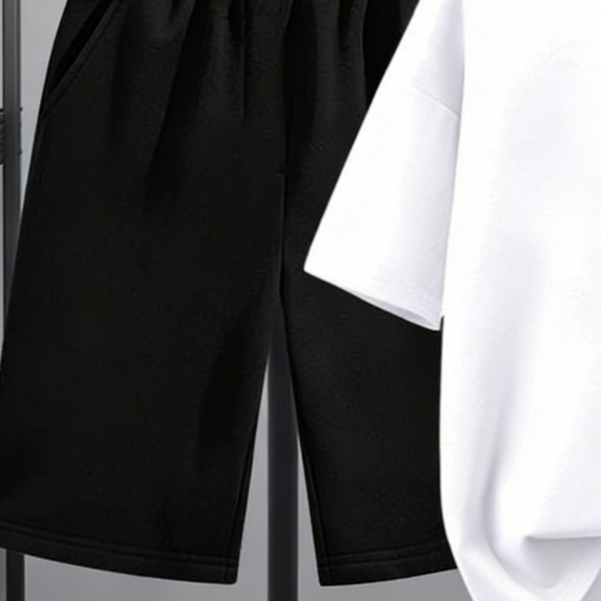 Modern Chic All-Season Minimalist Summer 2-Piece Boys' Pants Suit, Ages 4-14 | Color: White | Image 2