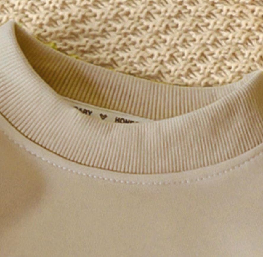 Minimalist Autumn Boys' Sweatshirt, Ages 2-9 | Color: Khaki | Image 2