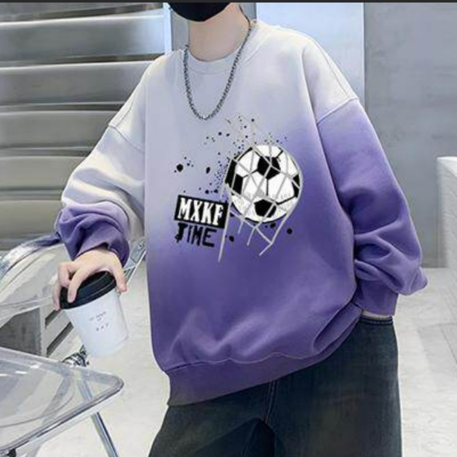 Casual Sporty Spring Boys' Sweatshirt, Ages 4-14 | Color: Purple | Image 3
