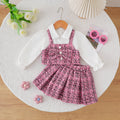Elegant Autumn 3-Piece Baby Girls' Dress Suit, Ages 3-24 Months | Color: Pink | Image 1