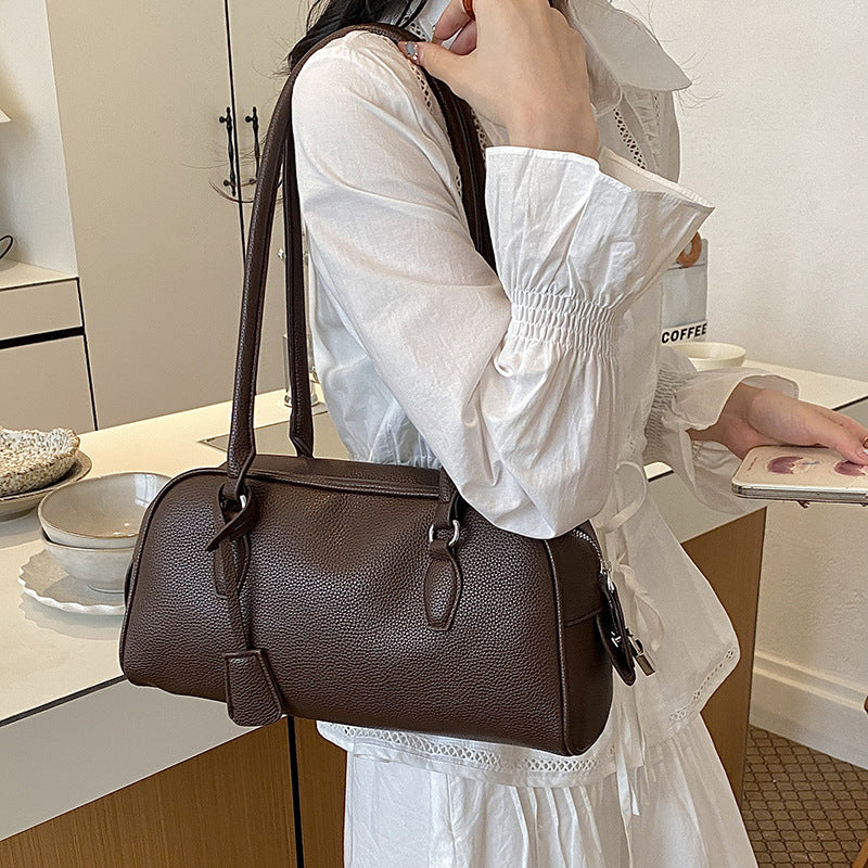 Modern Chic All-Season PU/Artificial Leather/Microfiber Leather Women's Shoulder Bags Underarm Bags | Color: Coffee | Image 1