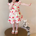 Minimalist Summer Girls' A-Line Dress, Ages 2-9 | Color: Red | Image 1