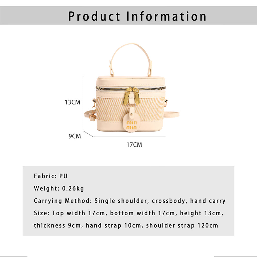 Modern Chic All-Season PU/Artificial Leather/Microfiber Leather Women's Crossbody Bags Bucket Bags | Color: White | Image 1