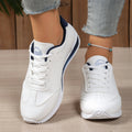 Modern Chic All-Season PU/Artificial Leather/Microfiber Leather Women's Fashion Sneaker | Color: White | Image 1