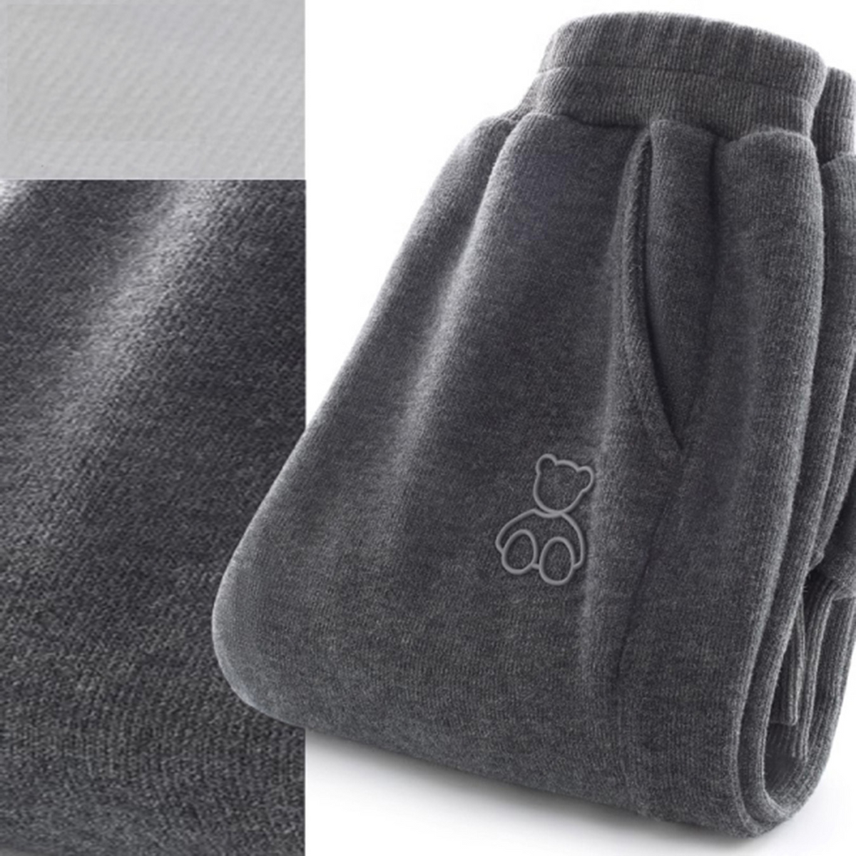 Casual Sporty Autumn Unisex Kids' Casual Pants, Ages 3-13 | Color: Dark Grey | Image 2