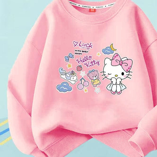 Casual Sporty Autumn 2-13years Boys/Girls Sweatshirt | Color: Pink | Image 3