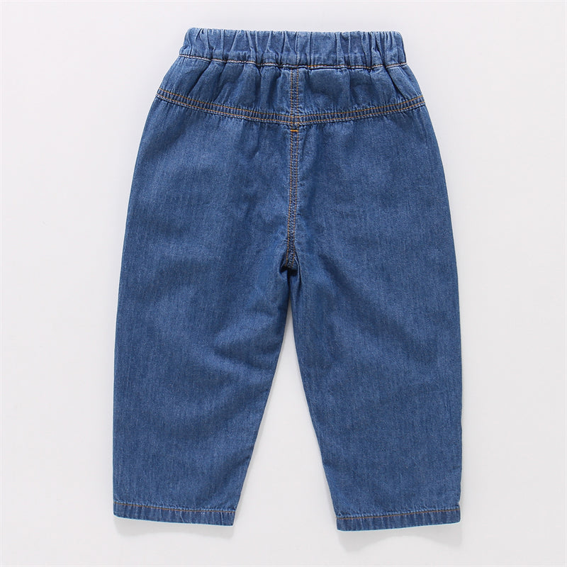 Casual Sporty Autumn Boys' Jeans, Ages 2-9 | Color: Blue | Image 3