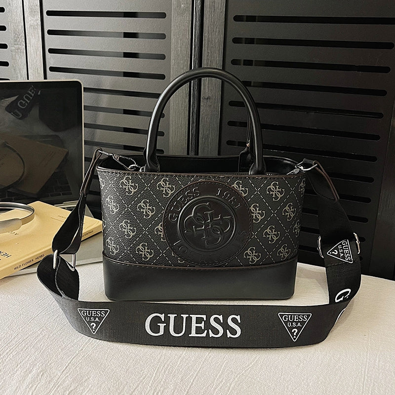 Modern Chic All-Season PU/Artificial Leather/Microfiber Leather, Cloth / Textile Women's Crossbody Bags Other Bags | Color: Black | Image 1