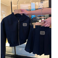 Modern Chic All-Season Casual Sporty Autumn 2-Piece Girls' Dress Suit, Ages 2-14 | Color: Navy | Image 1