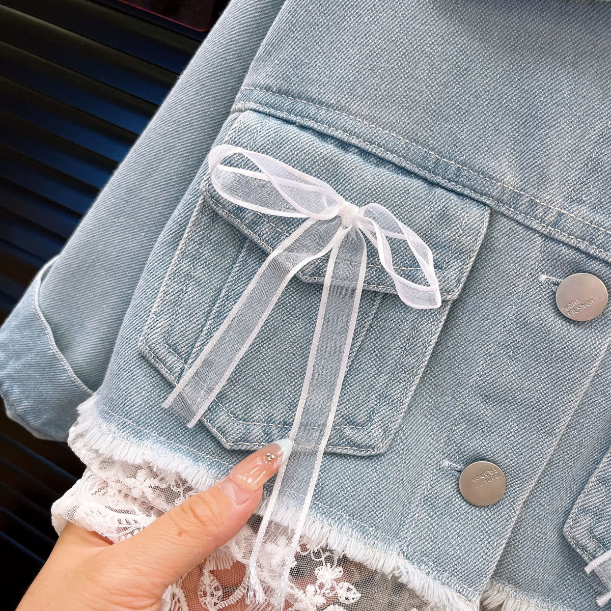 Trendy Autumn 2-Piece Girls' Pants Suit, Ages 2-9 | Color: Light Blue | Image 3