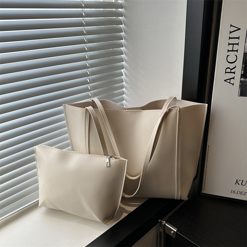 Trendy Autumn PU/Artificial Leather/Microfiber Leather Women's Handbags Tote Bags | Color: White | Image 1