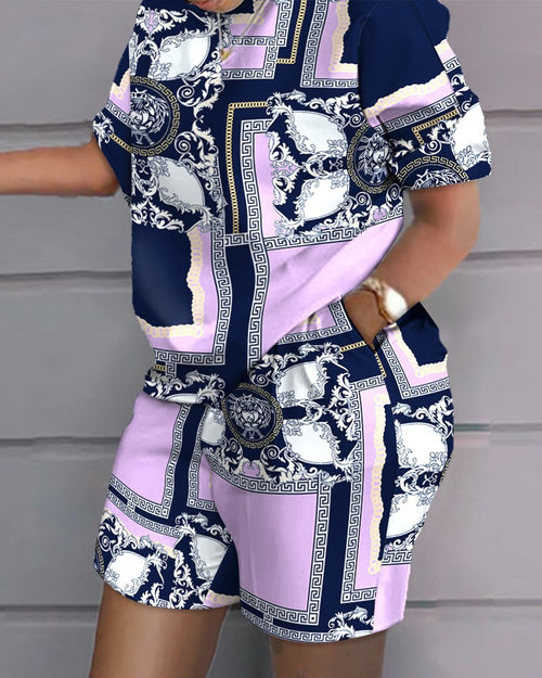 Casual Sporty Summer T-Shirt | Color: Purple | Image 1