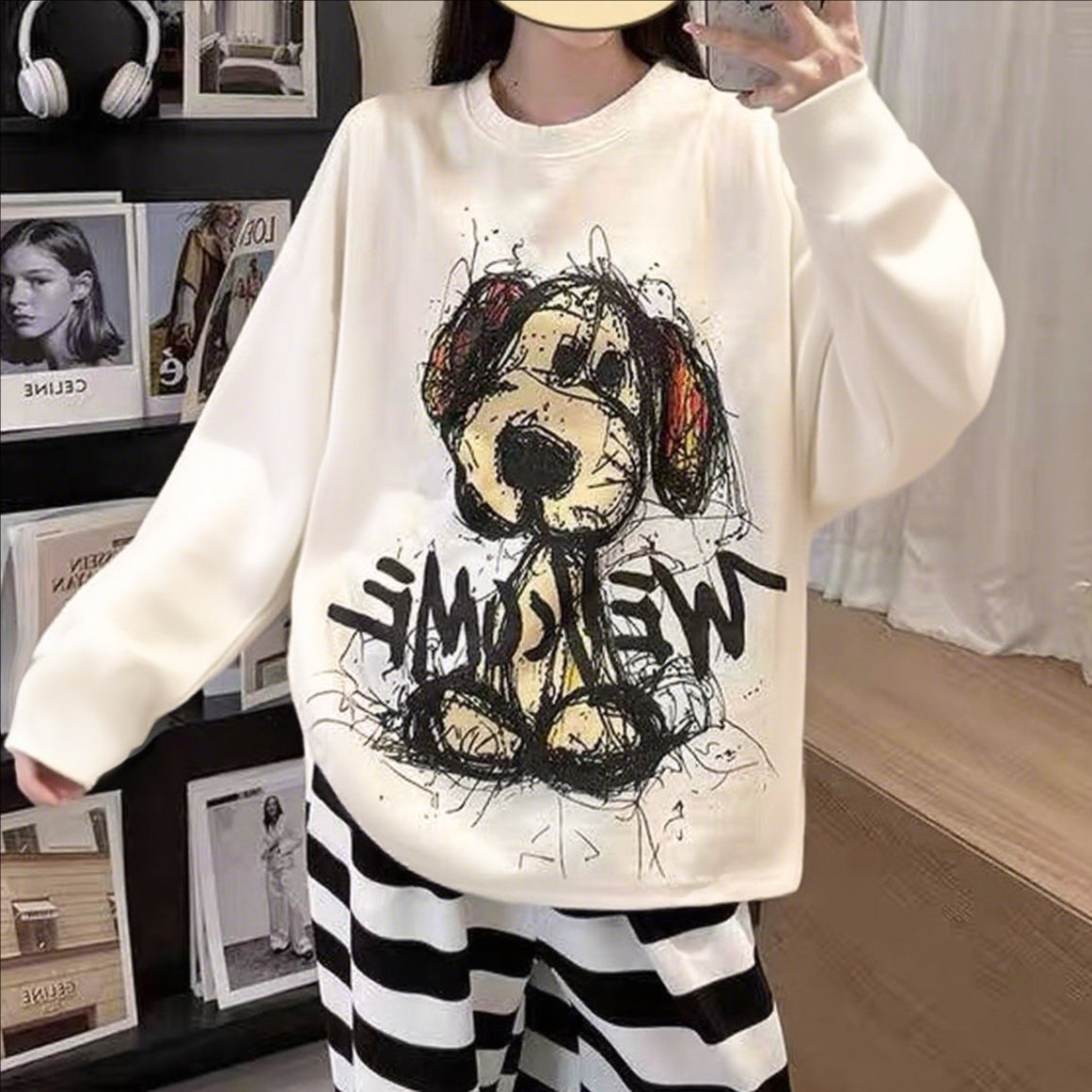 Sweet Feminine All-Season 2 Pcs Women 's Long Sleeve Sleep Set | Color: Style 2 | Image 3