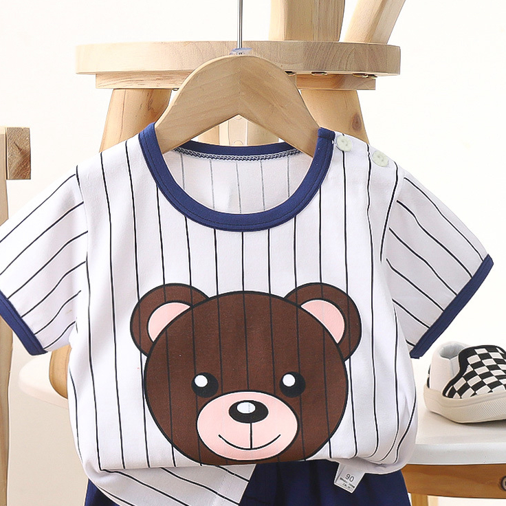 Minimalist Summer 2-Piece Unisex Kids' Pajama Set, Ages 2-7 | Color: Style 2 | Image 2