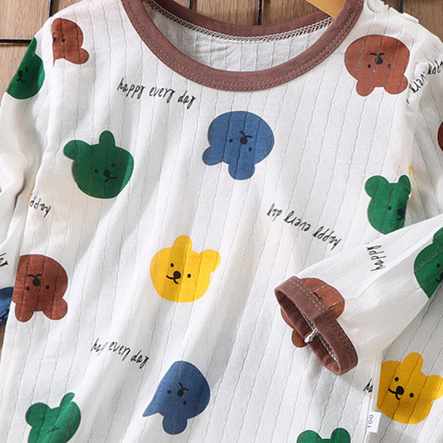 Minimalist Summer 2-Piece Unisex Kids' Pajama Set, Ages 2-7 | Color: Style 2 | Image 3