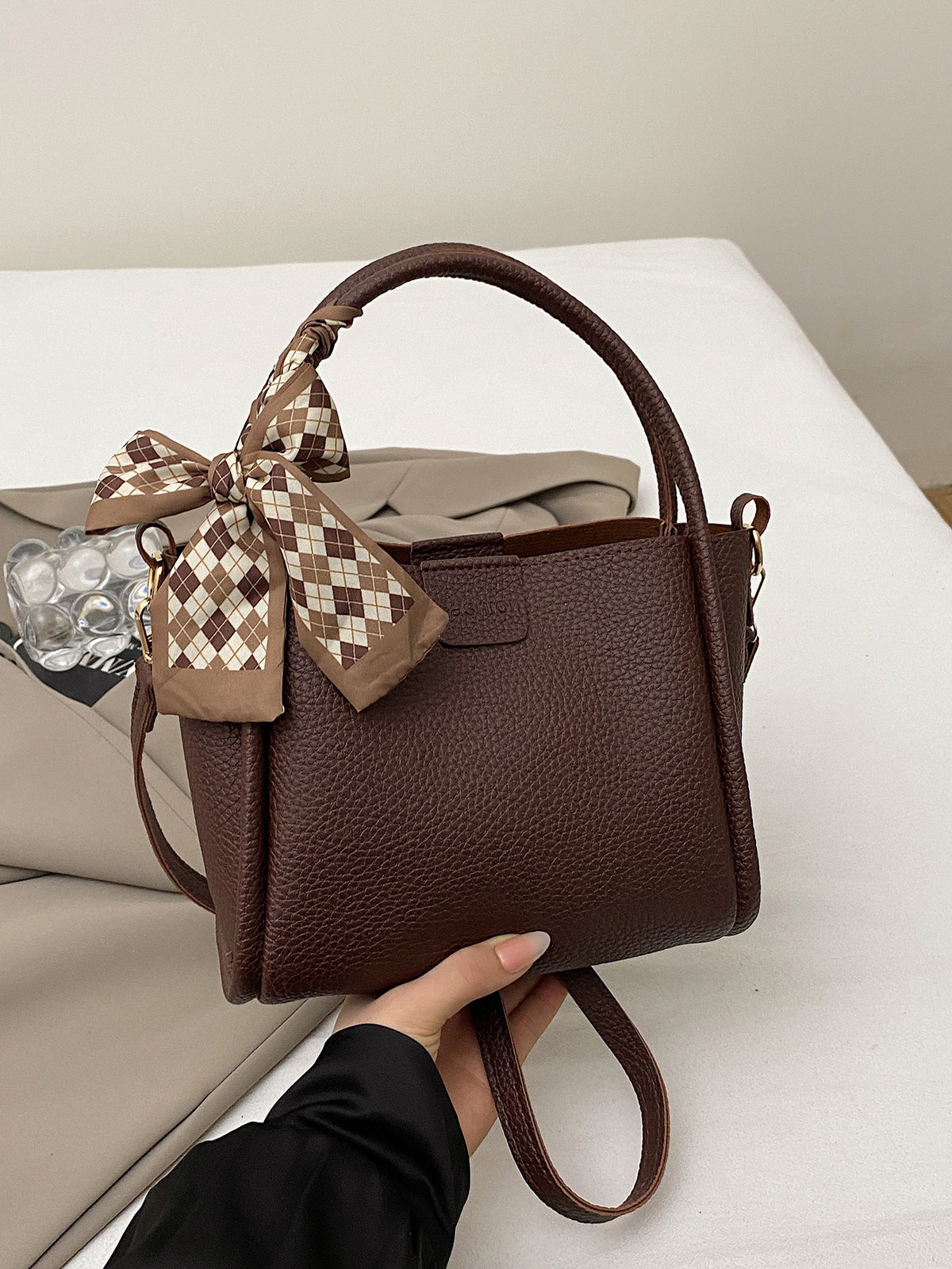 Modern Chic All-Season PU/Artificial Leather/Microfiber Leather Women's Handbags Other Bags | Color: Coffee | Image 1