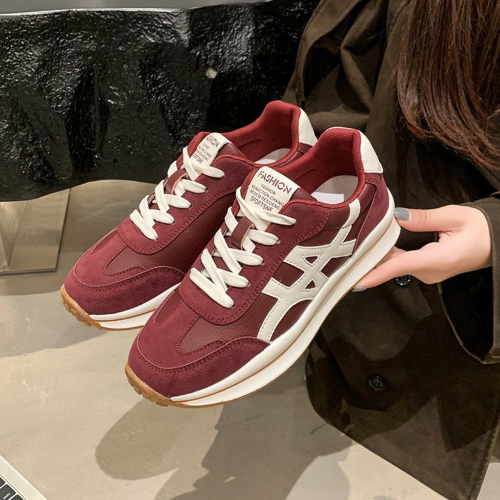 Modern Chic All-Season Others Women's Fashion Sneaker | Color: Red | Image 1