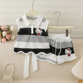 Modern Chic All-Season Casual Sporty Summer 2-Piece Girls' Pants Suit, Ages 2-11 | Color: Black | Image 1