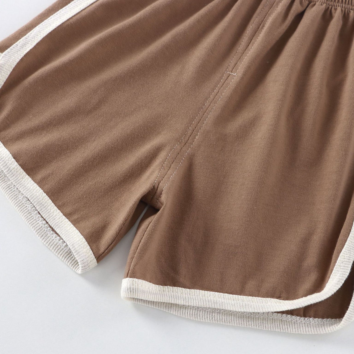 Casual Sporty Summer 2-Piece Unisex Baby Pants Suit, Ages 1-24 Months | Color: Coffee | Image 3