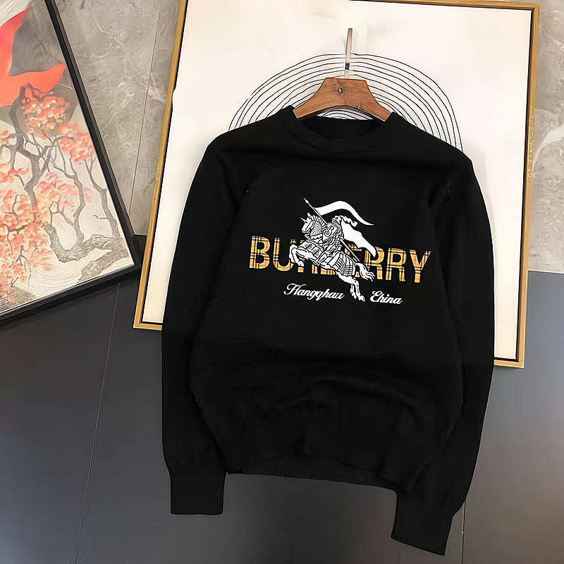 Modern Chic All-Season Minimalist Autumn Boys' Sweatshirt, Ages 2-13 | Color: Black | Image 1