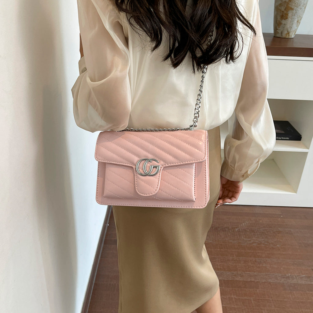 Modern Chic All-Season PU/Artificial Leather/Microfiber Leather Women's Crossbody Bags Other Bags | Color: Pink | Image 3