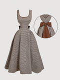 Elegant All-Season Slip Dress | Color: Khaki | Image 1
