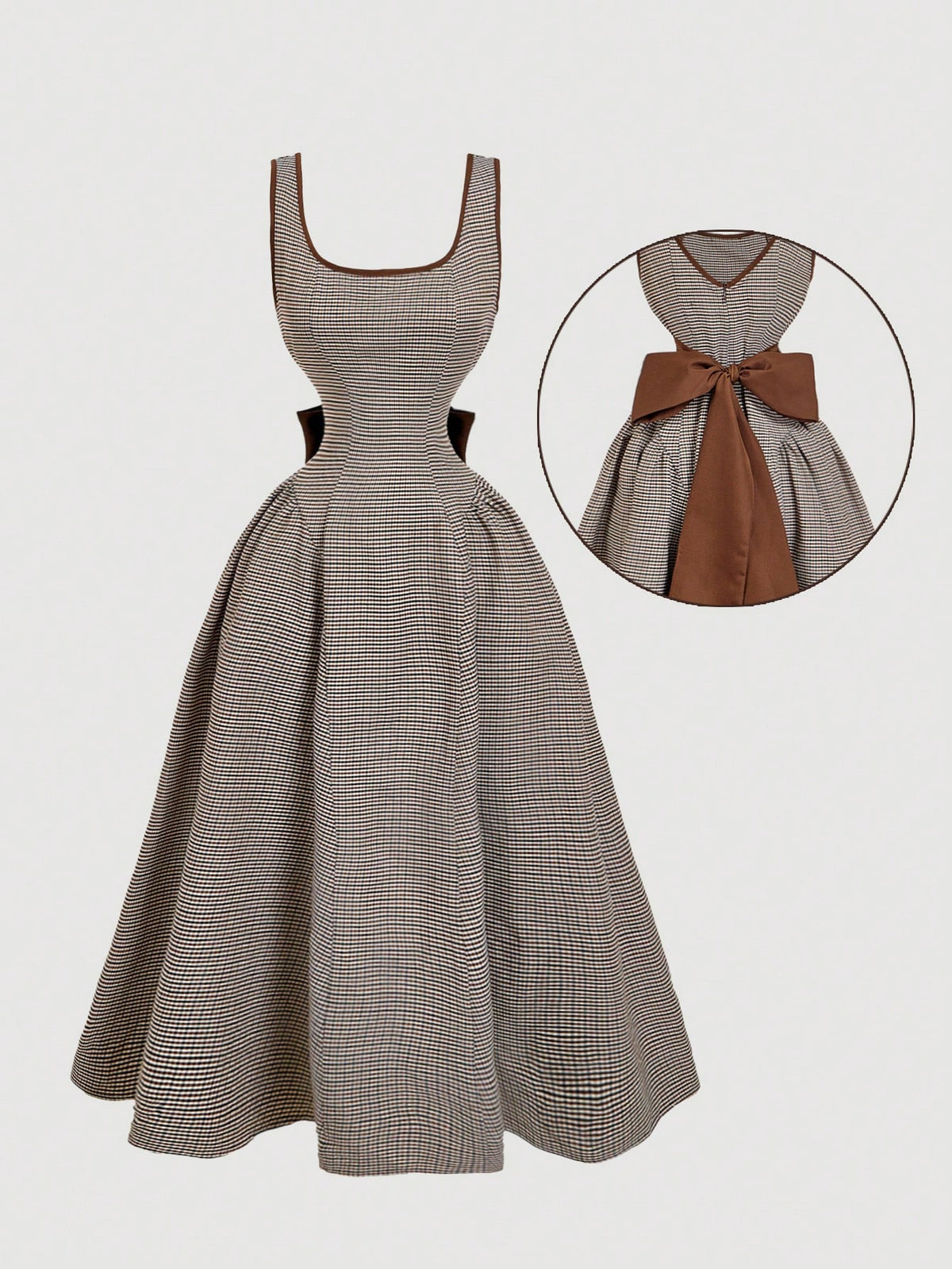 Elegant All-Season Slip Dress | Color: Khaki | Image 1