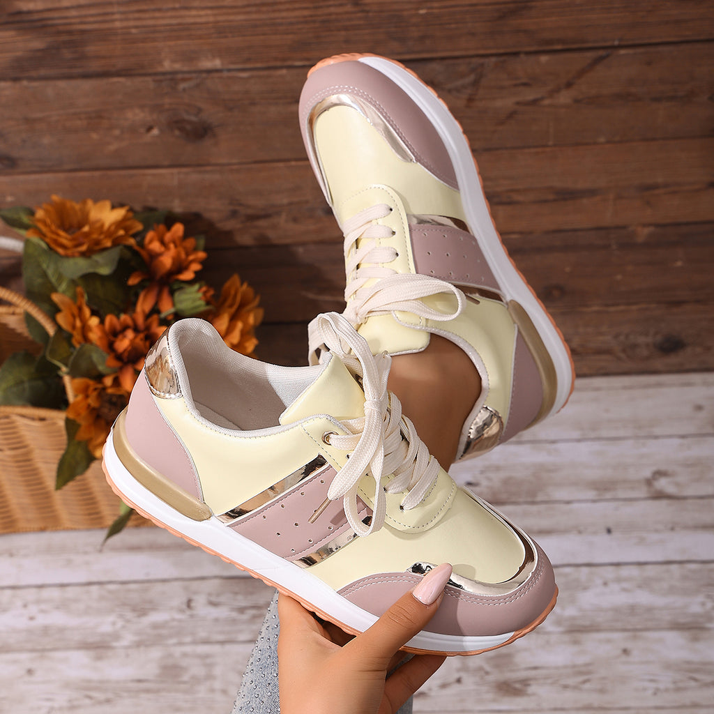 Modern Chic All-Season PU/Artificial Leather/Microfiber Leather Women's Casual Shoes | Color: Yellow | Image 3