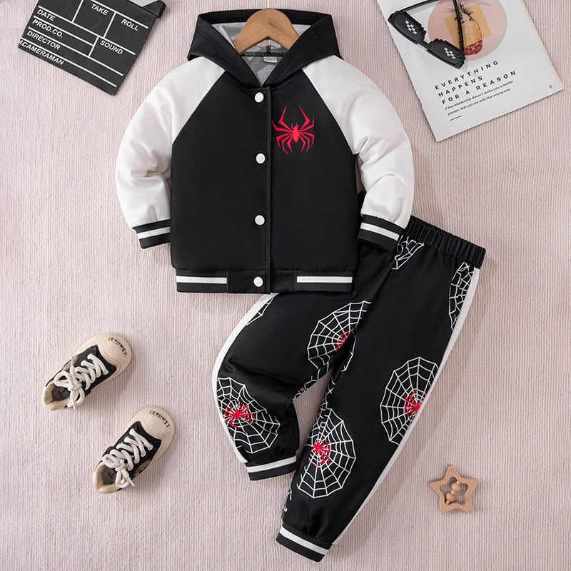 Modern Chic All-Season Trendy Autumn 2-Piece Boys' Pants Suit, Ages 3-11 | Color: Black | Image 1