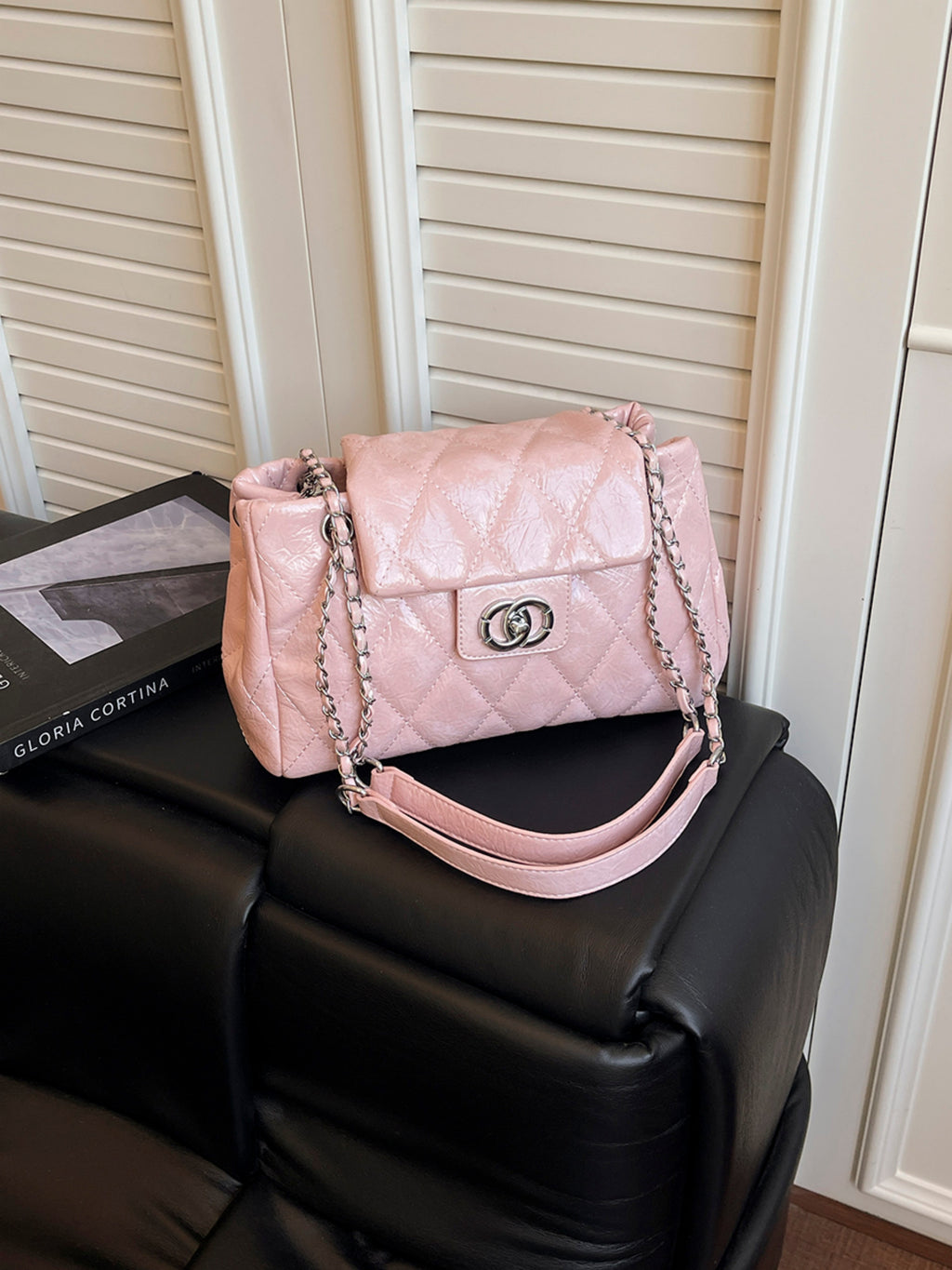 Modern Chic All-Season PU/Artificial Leather/Microfiber Leather Women's Crossbody Bags Other Bags | Color: Pink | Image 3