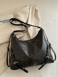Trendy Autumn PU/Artificial Leather/Microfiber Leather Women's Shoulder Bags Tote Bags | Color: Black | Image 1