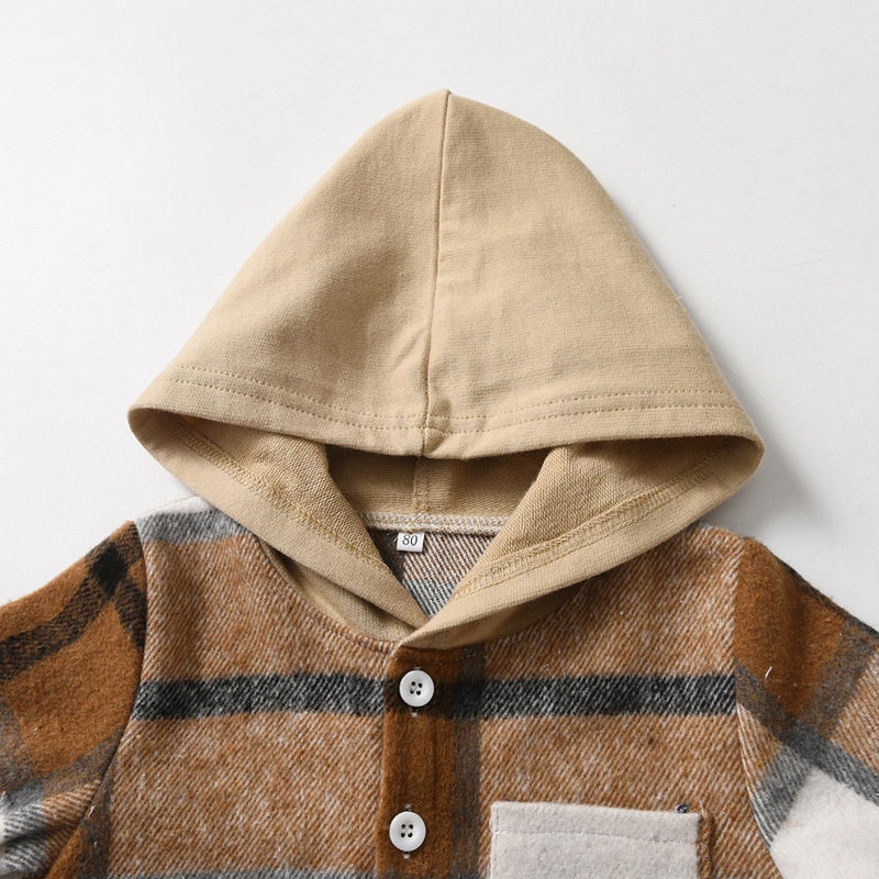 Trendy Autumn 2-Piece Unisex Kids' Pants Suit, Ages 2-7 | Color: Camel | Image 3