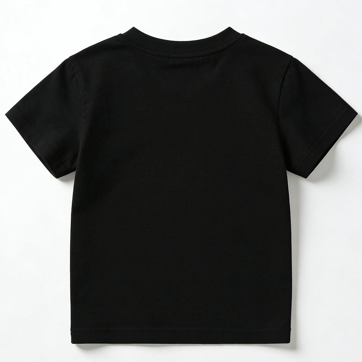 Casual Sporty Summer Unisex Kids' T-Shirt, Ages 2-7 | Color: Black | Image 3