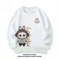 Modern Chic All-Season Minimalist Autumn Unisex Kids' Sweatshirt, Ages 2-14 | Color: White | Image 1