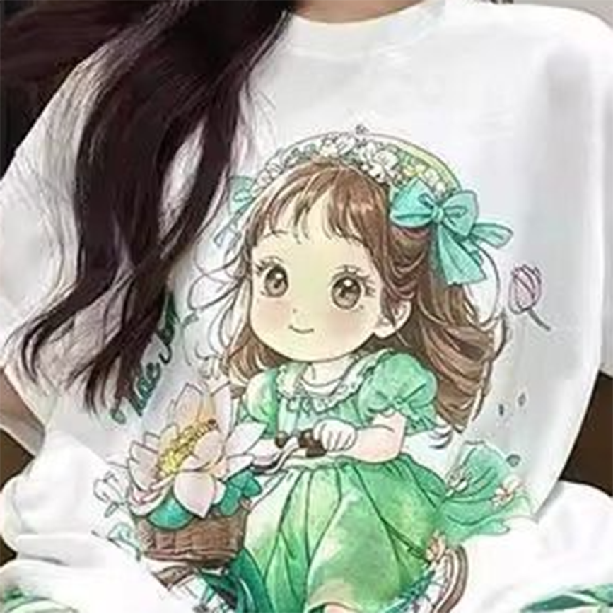Sweet Feminine Summer 2 Pcs Women 's Short  Sleeve Sleep Set | Color: Style 1 | Image 2