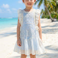 Casual Sporty Summer Girls' A-Line Dress, Ages 2-7 | Color: Blue | Image 1