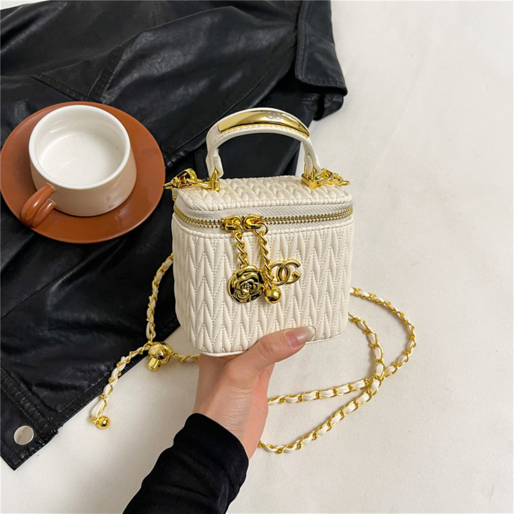 Modern Chic All-Season PU/Artificial Leather/Microfiber Leather Women's Handbags Box Bags | Color: Beige | Image 3
