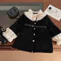 Elegant Winter 2-Piece Girls' Overcoat, Ages 2-9 | Color: Black | Image 1