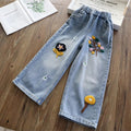 Casual Sporty Autumn Girls' Jeans, Ages 4-14 | Color: Blue | Image 1