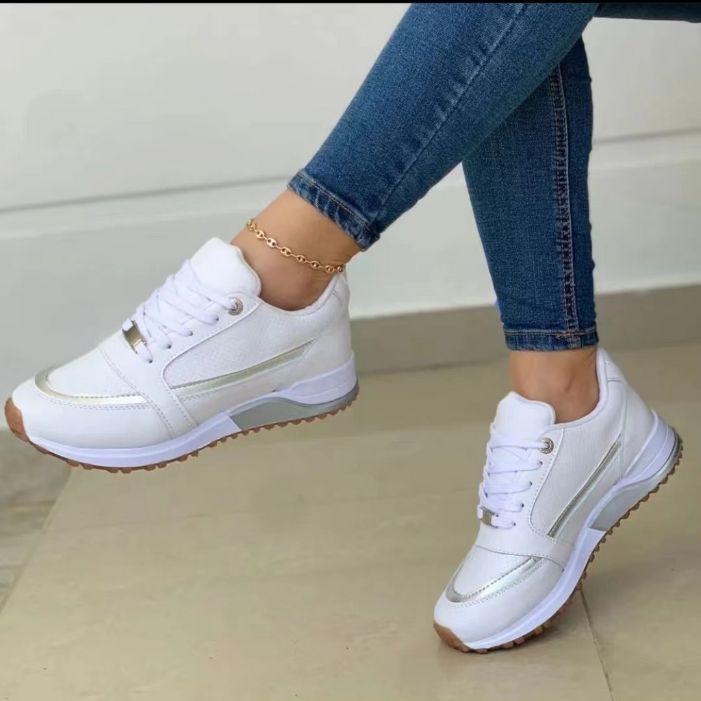 Modern Chic All-Season PU/Artificial Leather/Microfiber Leather Women's Casual Shoes | Color: White | Image 2