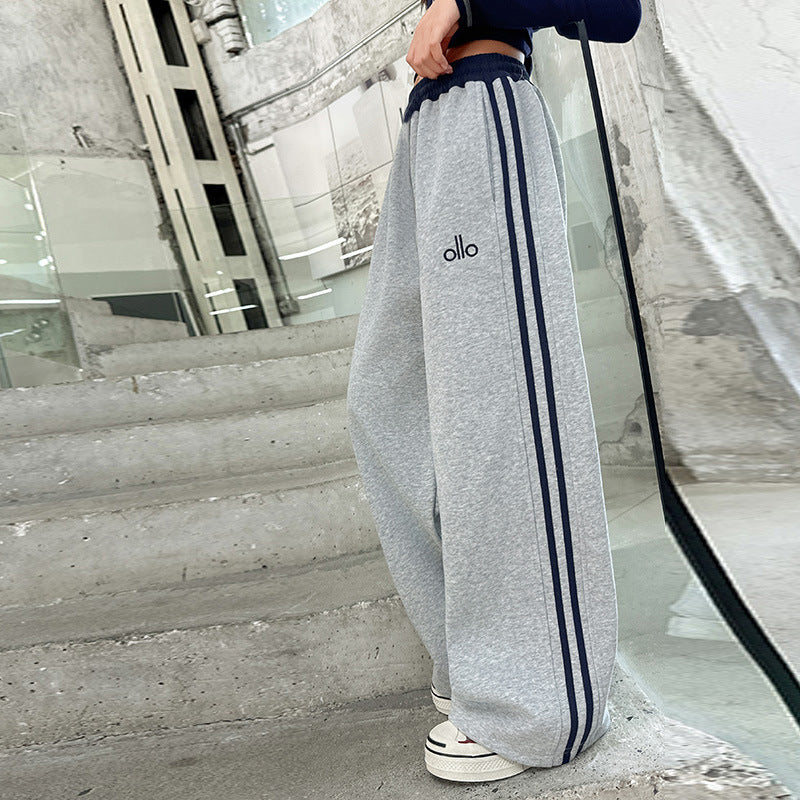Modern Chic All-Season Casual Sporty Autumn Girls' Sweatpants, Ages 4-14 | Color: Grey | Image 1