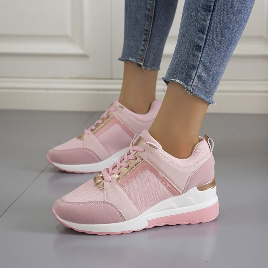 Modern Chic All-Season Others Women's Fashion Sneaker | Color: Pink | Image 3