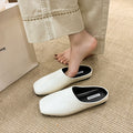 Modern Chic All-Season PU/Artificial Leather/Microfiber Leather Women's Flat Slippers | Color: Apricot | Image 1