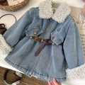 Trendy Winter 2-Piece Girls' A-Line Dress, Ages 2-9 | Color: Blue | Image 1