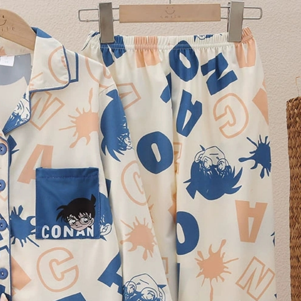 Modern Chic All-Season Casual Sporty Spring 2-Piece Boys' Pajama Set, Ages 3-11 | Color: Style 1 | Image 3