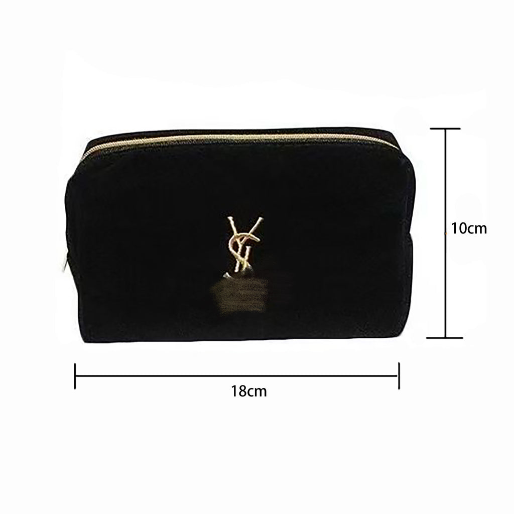 Modern Chic Women's Cosmetic Bag Cosmetic Bag | Color: Black | Image 1