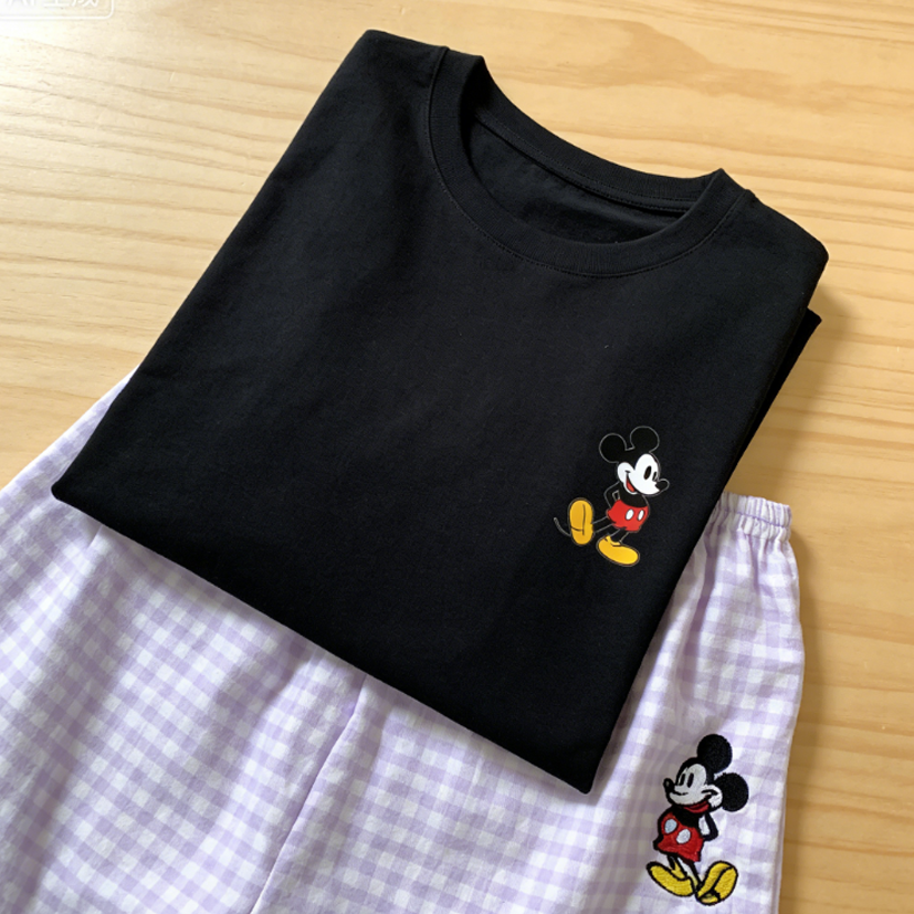 Modern Chic All-Season Sweet Feminine Summer 2 Pcs Women 's Short  Sleeve Sleep Set | Color: Style 2 | Image 2