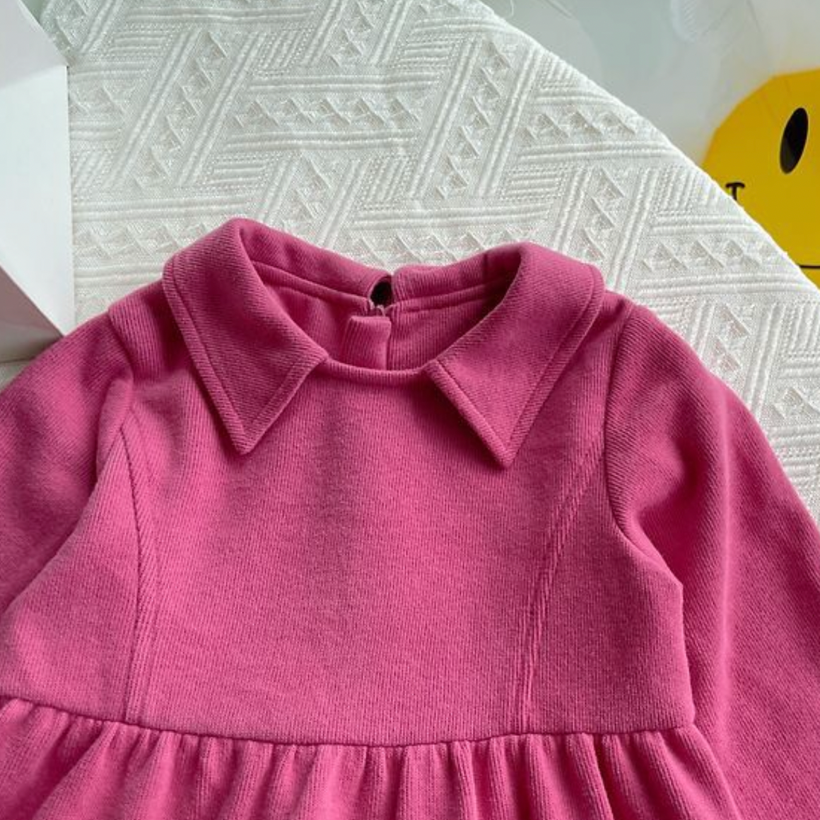 Sweet & Cute Autumn Girls' A-Line Dress, Ages 2-7 | Color: Rose | Image 2